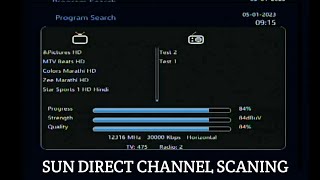 Sun direct channel scaning | sun direct dth | Sun direct auto scaning channel