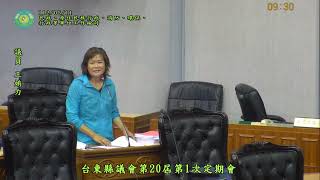 1120511台東縣議會第20屆第一次定期會--各單位工作檢討