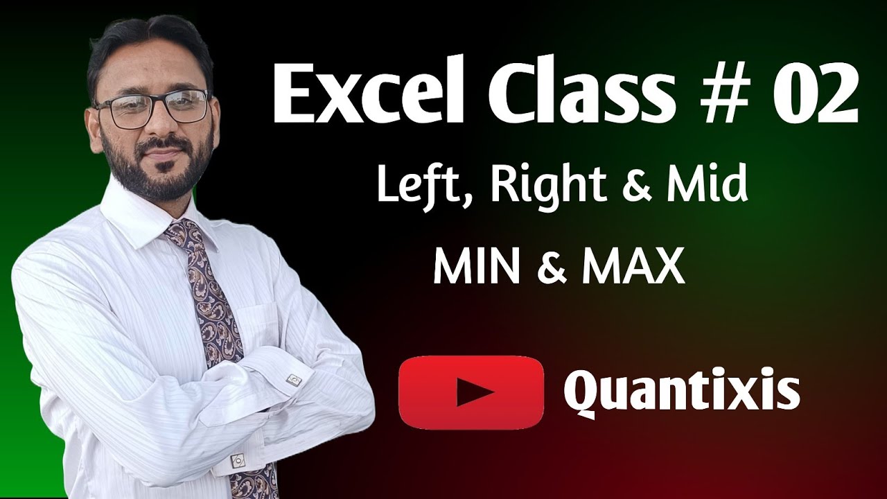 Excel Class 02 Basic Formulas Part 02 Youtube