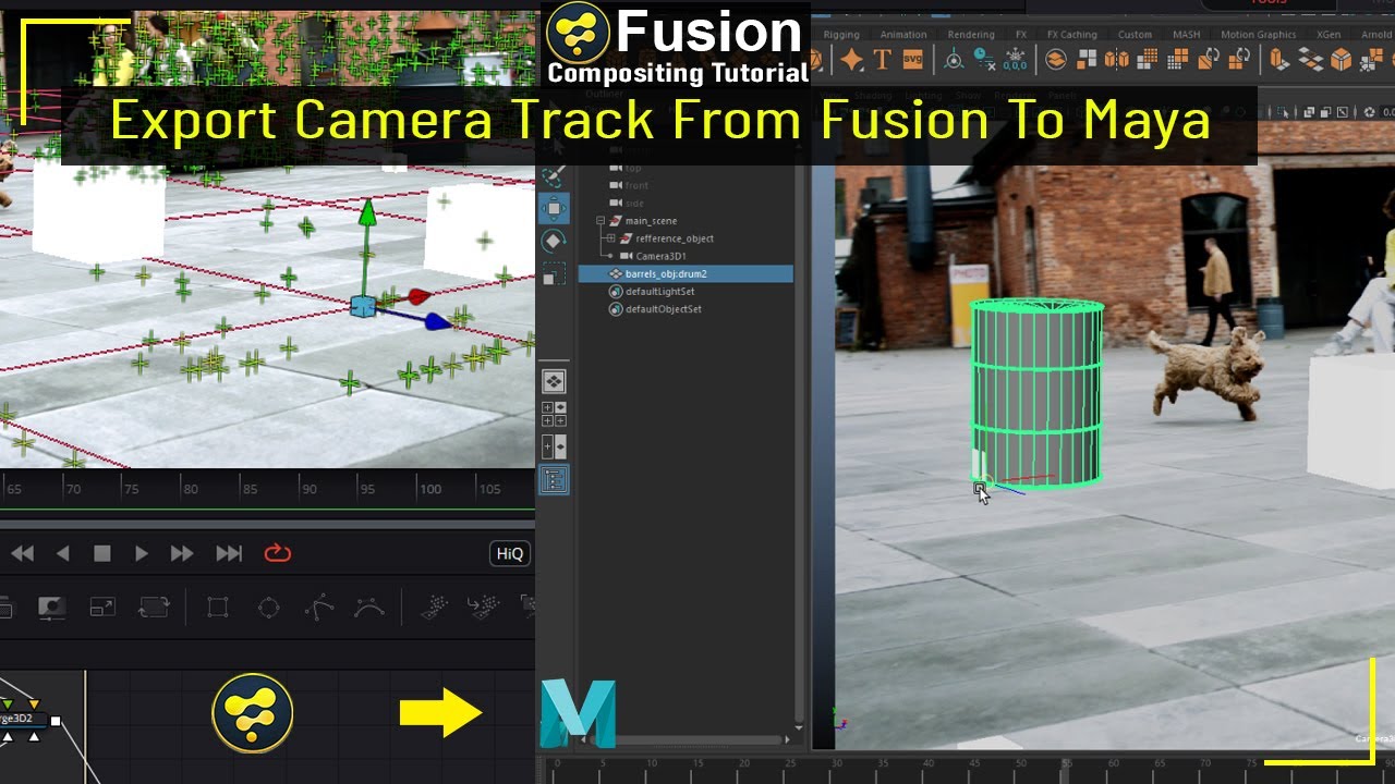 Export Camera Track From Fusion To Maya | Fusion To Maya Camera Export ...