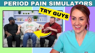The Try Guys and Smosh try PERIOD SIMULATORS | ObGyn Reacts