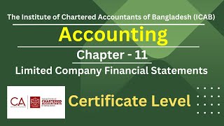 CL- Accounting- Chapter 11- Limited Company Financial Statements -Rajib Kumar Saha FCA