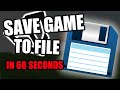 How to save game to file | Unity in 60 seconds