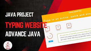 Typing Speed Test Website Demo | Java Servlets, HTML, CSS & JS