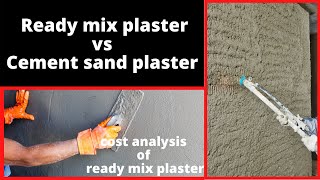 Ready mix plaster || Ready mix plaster vs conventional plaster || Gypsum plaster || Rate analysis