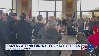 Dozens attend Davidson County funeral for Navy veteran
