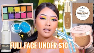 FULL FACE NOTHING OVER $10: AFFORDABLE DRUGSTORE MAKEUP TUTORIAL | FULL COVERAGE GLAM + LIP COMBO