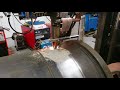 weld strip cladding test with esab lae1250 power source and peg1 controls