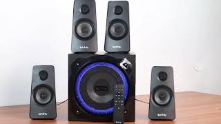 Review \u0026 Sound Test | Infinity (JBL) Hardrock 410 | 200W | 4.1ch | Deep Bass | SRT Review