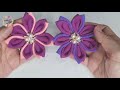 diy fabric flower thai fabric ดอกไม้ผ้าไทย two tone