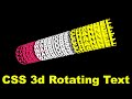 CSS 3d Rotating Text animation, CSS 3d animation effect, CSS animation tutorial, Cyber Warriors