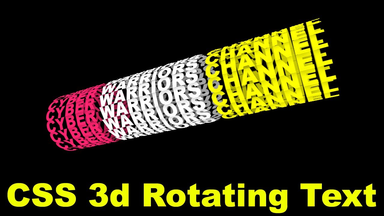 CSS 3d Rotating Text Animation, CSS 3d Animation Effect, CSS Animation ...