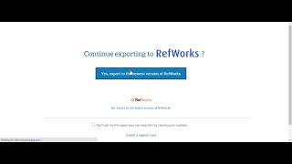 Saving and Exporting Your Reference Citations to Refworks! Yay!