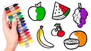 🍎🍇 Aprendemos las FRUTAS 🍌🍒 Dibuja y Colorea para niños