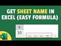 Get the Sheet Name in Excel (Easy formula)