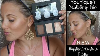 Younique's N E W Sculpting Trio Demo || Highlight \u0026 Contour Palette || The Lash Babe