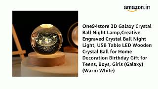 Best Cheapest One94store 3D Galaxy Crystal Ball Night Lamp