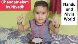 Chenda Melam || Special Performance by Nivedh || Kids Chendamelam ❤️ || Nandu and nivi's world