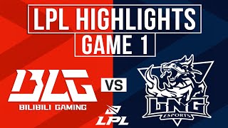 BLG vs LNG Highlights Game 1 | LPL 2025 Split 1 | Bilibili Gaming vs LNG Esports