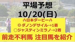 【平場予想】 2024/10/20 (日) 菊花賞で勝負！ほか2レース+新馬戦7レース