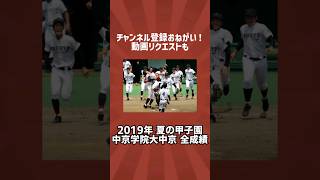 2019年中京学院大中央の夏#shorts#高校野球 #甲子園