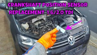 1.6/2.0 TDI CRANKSHAFT POSITION SENSOR LOCATION AND REPLACEMENT STEP BY STEP!