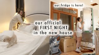 our  FIRST NIGHT in the new house + our FRIDGE got delivered! | XO, MaCenna Vlog