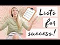 9 Lists To Write To Create Success // Carrie Green