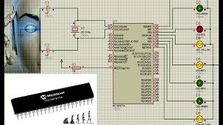 How to Blink Multi LEDs using PIC16f877A in MPLAB | PROTEUS | LED CHASER | Blinking Multi LED