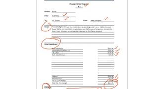 Pricing & Preparing Change Order Req