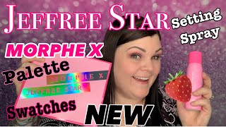 ✨NEW✨ MORPHE X Jeffree Star Palette and Setting Spray .. with Swatches 🍓