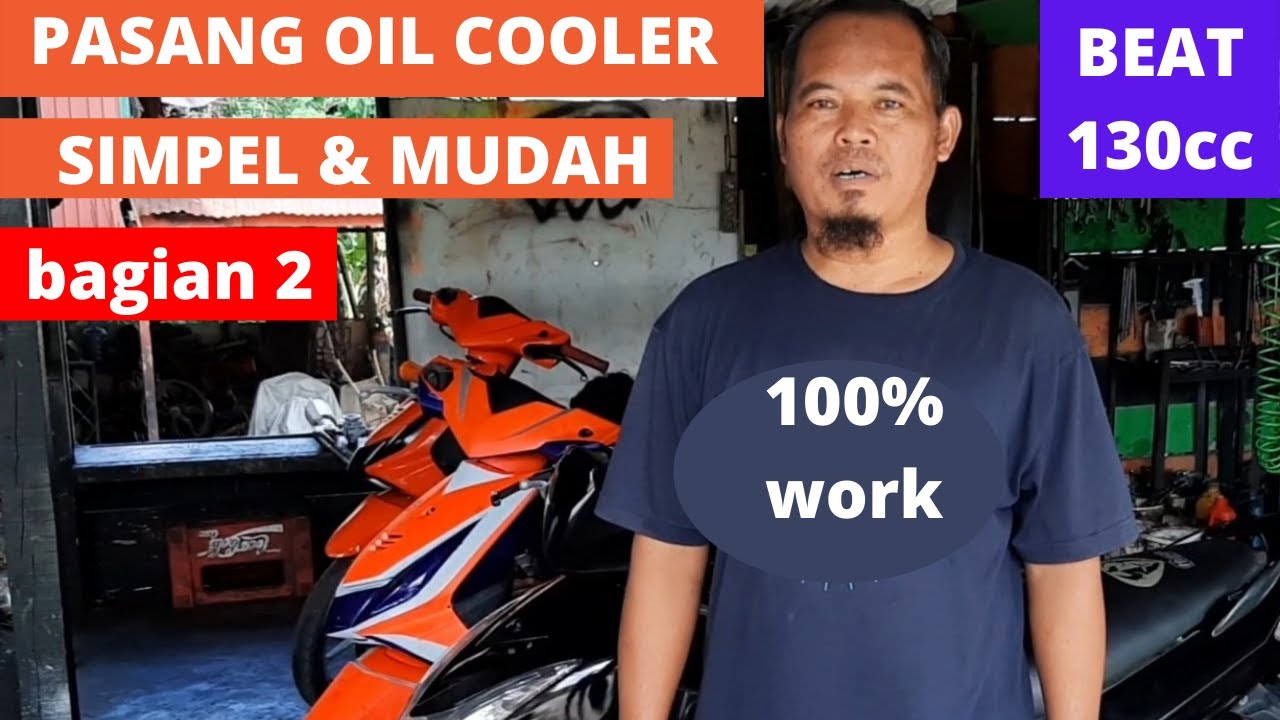 LANJUTAN CARA PASANG OIL COOLER HONDA BEAT, PEMASANGAN SELANG DAN ...