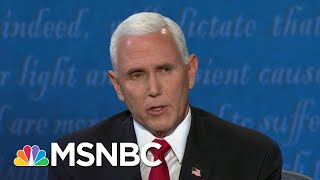 Fact-Checking Pence's Claims At The Vice Presidential Debate | Craig Melvin | MSNBC