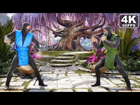 Mortal Kombat 1 Sub Zero Vs Reptile 1995 Película Skins Gameplay