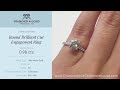 0.98ct round cut engagement ring