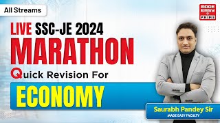 LIVE SSC-JE 2024 Marathon | Economy | Quick Revision | By Saurabh Pandey Sir | MADE EASY PRIME