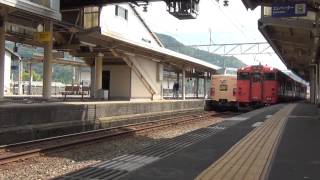 2015/7/24　城崎温泉駅　381系特急こうのとり18号など