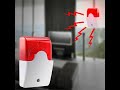 Mini Wired Strobe Warning Durable Dc 12V Flashing Light Sound Siren Horn Home Security Alarm System