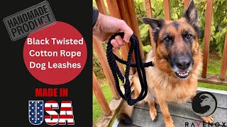 Leading the Pack: Ravenox Black Cotton Rope Dog Leashes - Quality Meets Comfort