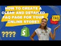 How to create FAQ page on Shopify Store