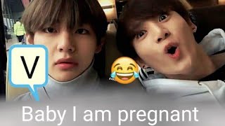 ভি যখন জংকুক কে বলে ~ I am pregnant #v #jk #bts #btsbanglafunnydubbing #trynottolaugh #taehyung