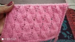 आसान बुनाई में Beautiful Pattern for Ladies /Gents /Baby's Sweater #97knitting Lessons #2018.