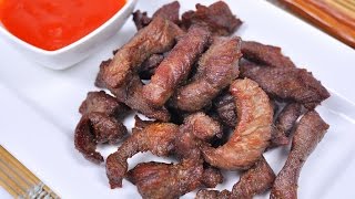 Fried Beef with Fish Sauce (Thai Food) - เนื้อทอดน้ำปลา