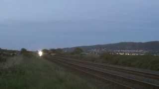 Prestatyn 17.5.2014 - Freightliner Class 66 66555 with auto ballasters and horns