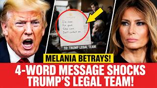 MELANIA BETRAYS Trump With 4-Word Message That SHOCKED His Legal Team