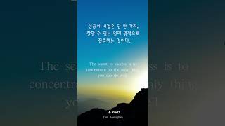 성공의 비결은 단 한 가지 #Tom Monaghan #좋은글 #quotes