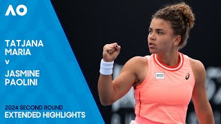 Tatjana Maria v Jasmine Paolini Extended Highlights | Australian Open 2024 Second Round
