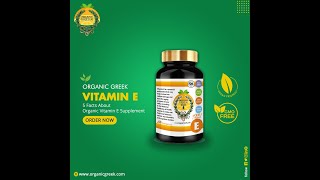 Organic Greek Vitamin E 400IU Natural Non GMO Supports Antioxidant