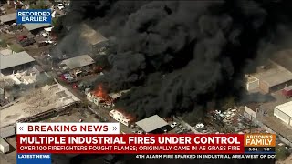 Multiple industrial fires under control at Phoenix businesses