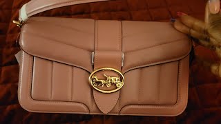 coach Georgie shoulder bag unboxing and what fits #coach